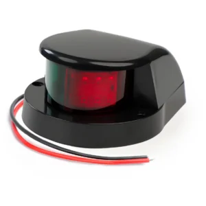 12LED black stainless steel marine marker light with steady-on function for boats yachts and marine retrofit 12V 24V