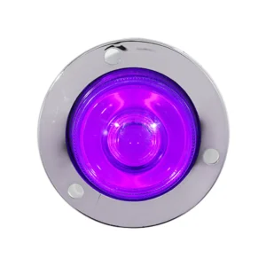 purple 2 inch LED truck trailer marker light with chrome housing for trucks and trailers 12V 24V