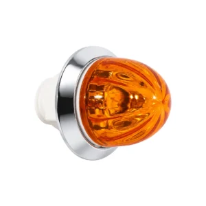 3/4 inch mini watermelon LED marker light with steady-on and strobe functions for trucks and trailers 12-24V