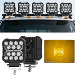 4 inch 30W square LED work light with daytime running light for trucks off-road vehicles and auxiliary lighting 12-36V