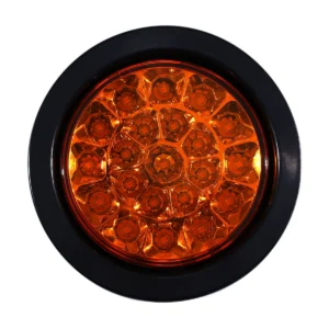 4 inch high visibility LED tail light with removable rubber grommet for easy installation on trucks trailers pickup trucks and RVs 12V 24V
