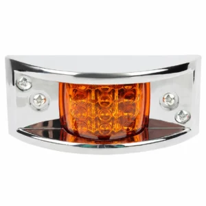 4 inch chrome truck marker light with raised housing steady-on and strobe functions for trucks and trailers