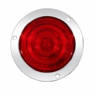 4 inch round LED truck trailer tail light with steady-on and high brightness functions for trucks and trailers 12-24V