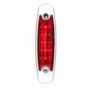 6 inch 12LED red LED marker light with steady-on and strobe functions for trucks and trailers