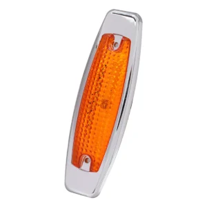 6 inch LED truck trailer marker light with chrome housing and steady-on strobe functions