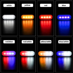 6 inch multicolor LED grille light flashing with seven-color strobe function for trucks