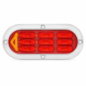 6 inch oval LED truck trailer tail light with arrow indicator and chrome bezel for trucks and trailers 12V 24V