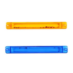 6 inch slim high brightness side marker light with steady-on and strobe functions for trucks and trailers 24V