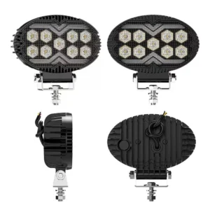 9LED 22W oval LED work light for trucks off-road vehicles and auxiliary lighting 9-80V