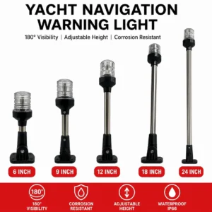 adjustable marine navigation warning light for yachts boats and marine retrofit applications