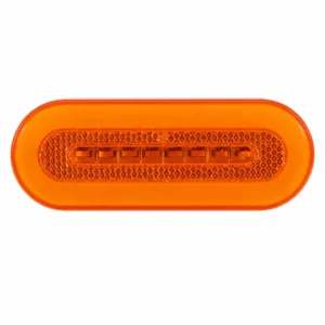 amber LED truck trailer marker light with steady-on and strobe functions for trucks and trailers 12-24V