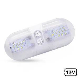 oval high brightness 48LED interior reading light with clear PC housing and dual switches for RVs boat cabins and vehicle interior retrofit 11x4.5 inch