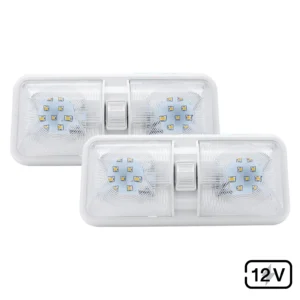 oval high brightness 48LED interior reading light with clear PC housing and switch for RVs boat cabins and vehicle interior retrofit 11.4x5 inch