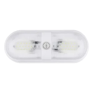oval high brightness LED interior reading light with clear PC housing 280x110mm for RVs boats and cabin retrofits 9-85V