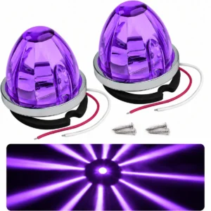 purple watermelon LED marker light with steady-on and strobe functions for trucks trailers pickup trucks and RVs 12-24V