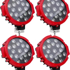 red 7 inch 51W LED spot work light for off-road trucks modified vehicles and auxiliary lighting 9-30V