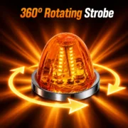 360 degree rotating LED watermelon strobe light for semi trucks trailers and commercial vehicles
